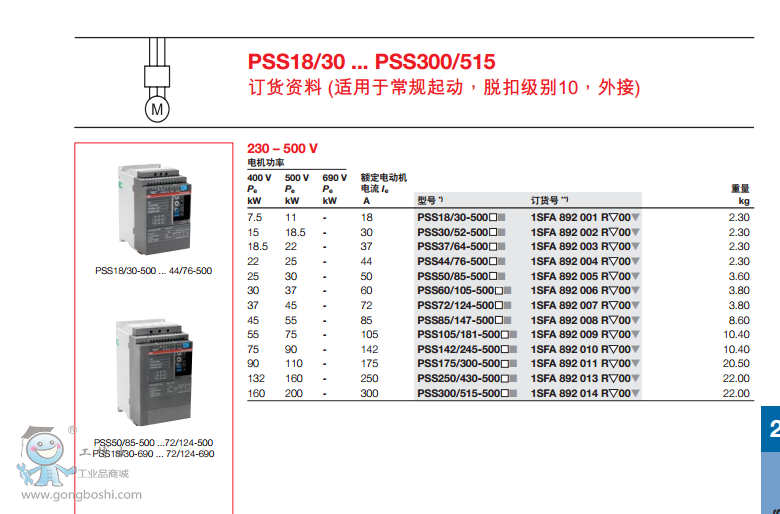 ABBܛ(jng) PSS 30/52-500L  Ʒ(yng)